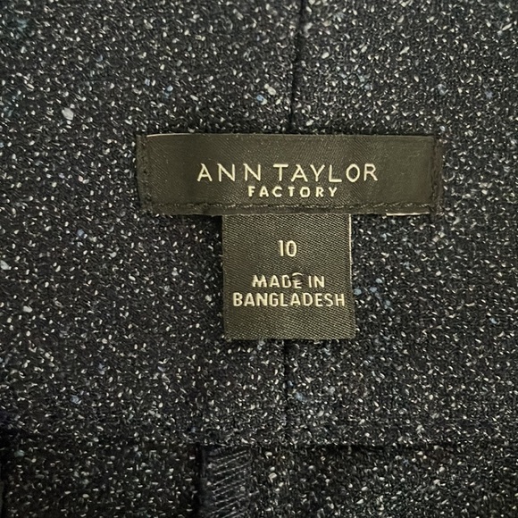 Ann Taylor Women’s Flat Front Trouser Pants Blue 10 - Picture 6 of 7